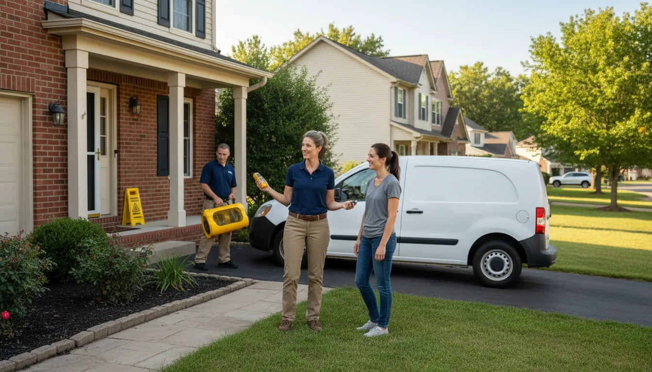Residential water damage restoration in Merrittstown, PA
